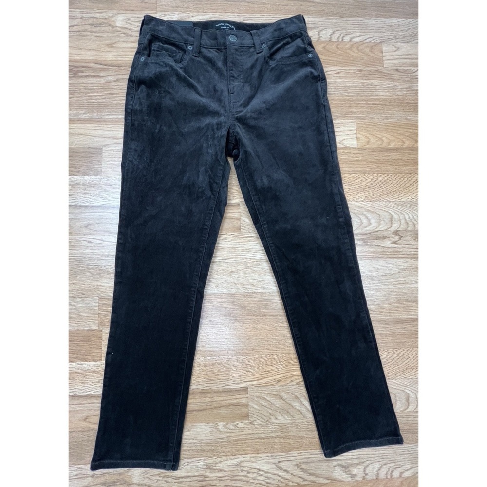 Banana Republic Slim Fit Ankle Brown Corduroy Pants Women's‎ Size 27/4 NEW